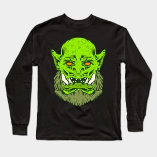 Scary Green Troll Long Sleeve T-Shirt